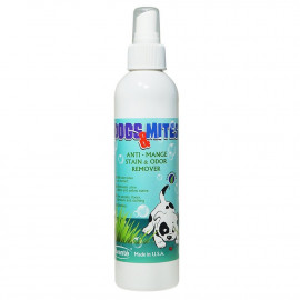 Dogs n Mites Odor Removing Spray For Cleaning and Care of Carpets, Upholstery, Dog Beds, Dishes - 8.0 Oz