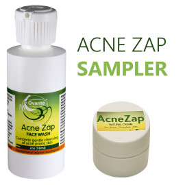 Ovante - Get Started | Acne Zap Samples | Anti Bacterial Therapeutic Face Wash Plus Severe Cystic Acne Cream.